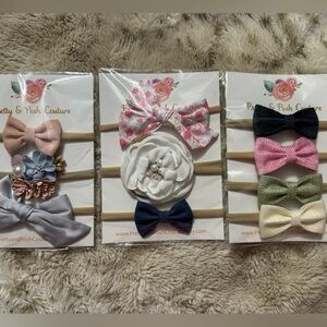 Baby Toddler Girls Hair Bows 3 Different Packs